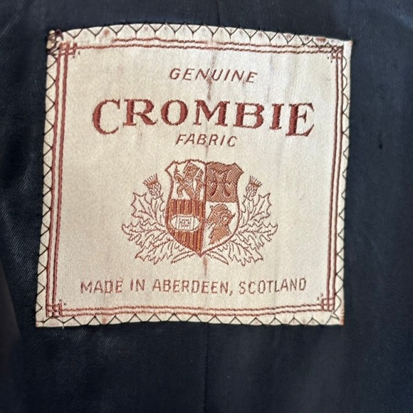 Vintage Crombie Overcoat Sz 44R Charcoal Gray Aberdeen Scotland Made in USA - Picture 5 of 9